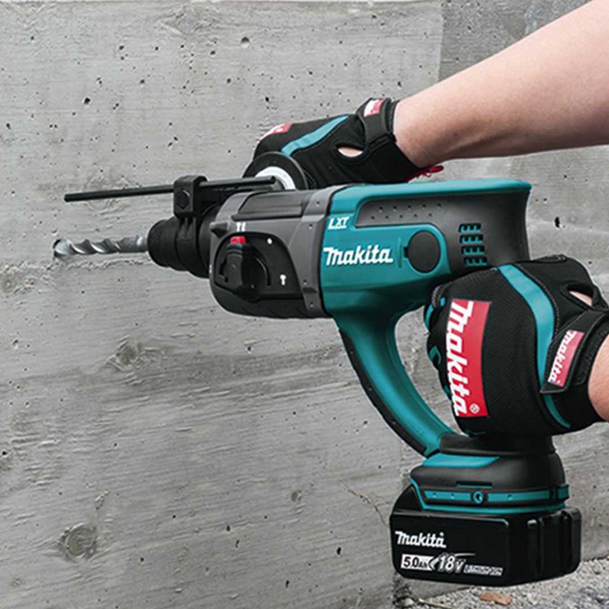 Makita 2 Piece 18V Kit SDS+ Hammer + Impact Driver + 2 x 5Ah Batteries
