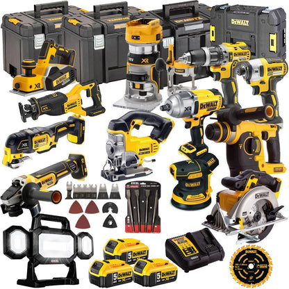Dewalt DCKT4T13B4A 18V 3 x 5.0Ah Batteries XR Li-Ion 13 Piece Toughsystem Kit with Accessories Set